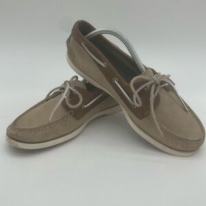 Sperry Billfish Top-Sider Brown and Tan Vented Boat Shoes Mens Size 10M